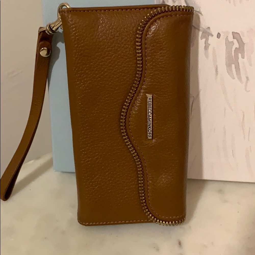 Phone charging/wallet wristlet